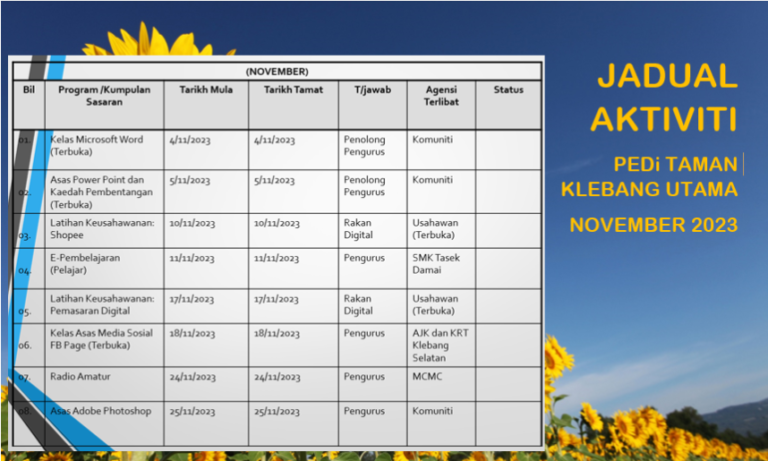 JADUAL AKTIVITI NOV 2023
